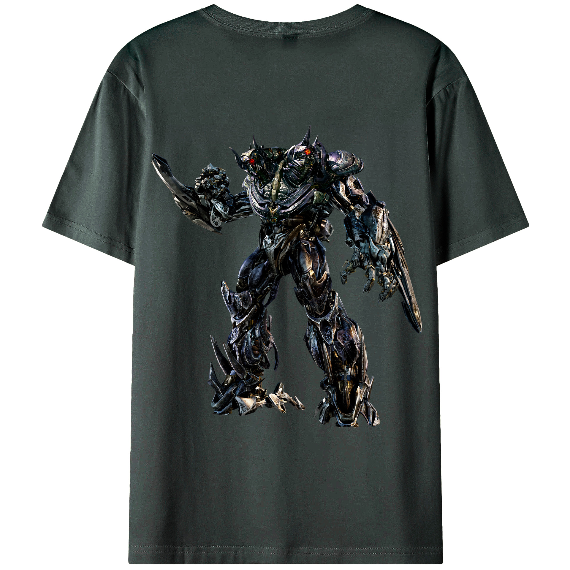 （画像用） Transformers トランスフォーマー 綿100％ メンズ半袖Tシャツ（バックプリント） 通気性